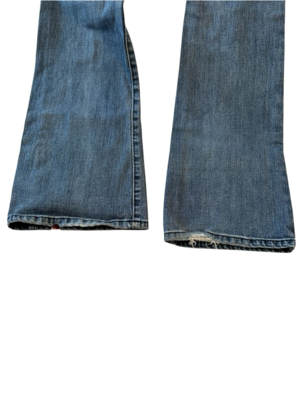 American Eagle Bootcut Jeans Low Rise Women 4 Blue Stretch Distressed Destructed - Picture 8 of 16